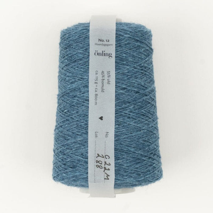 Önling No 12: All - season wool and cotton blend yarn - Jeans blue melange (022m)