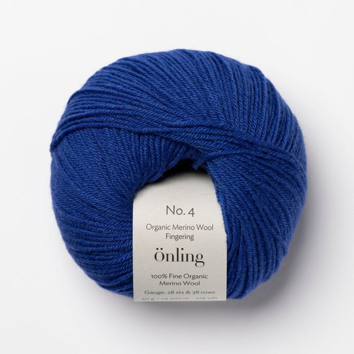 Önling No 4: 100% fine organic merino wool - Cobolt blue (045)