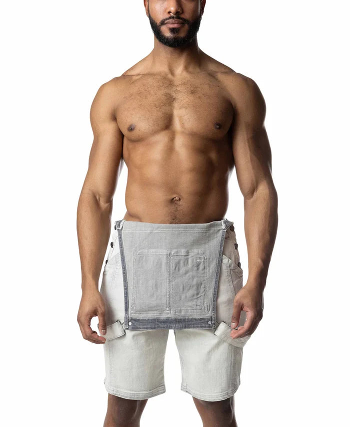 OVERALL SHORT - BLEACHED