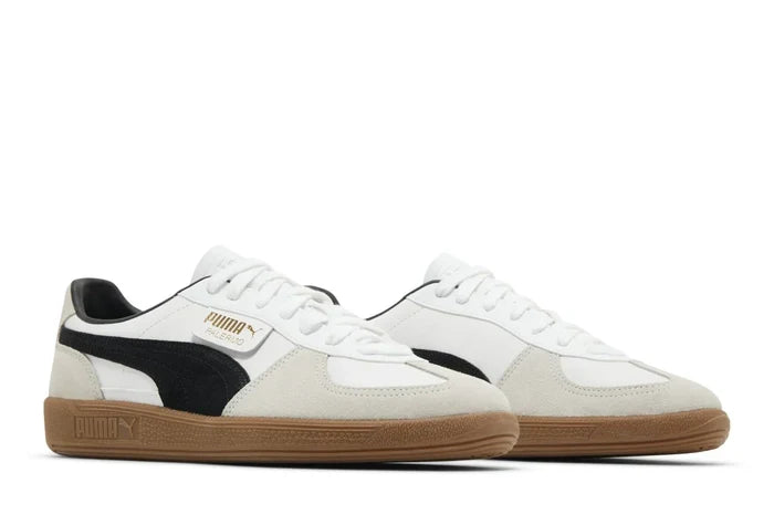 Puma Palermo Leather White Vapor Grey Gum Cinza