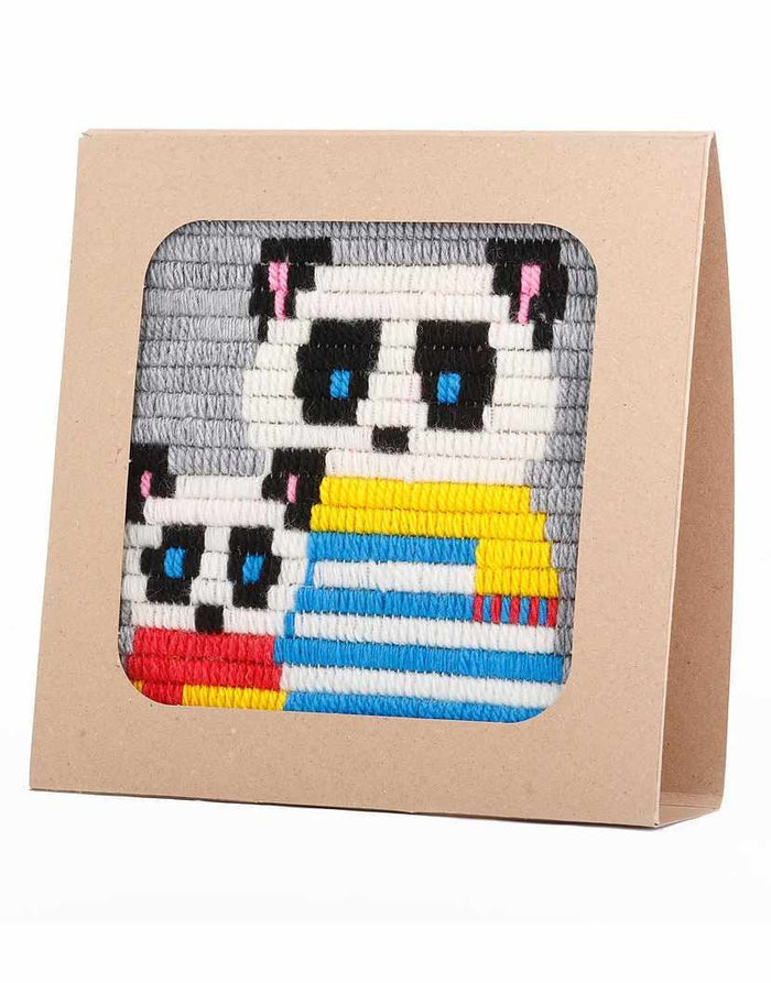 Sozo Children's Craft Kits Panda Needlepoint Kit, Sozo DIY 0608631393050 608631393050