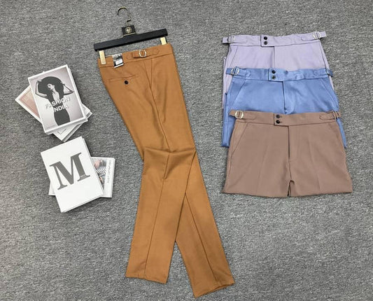 👖Pantalons Gurkha (TISSUS) en coton uni pour hommes