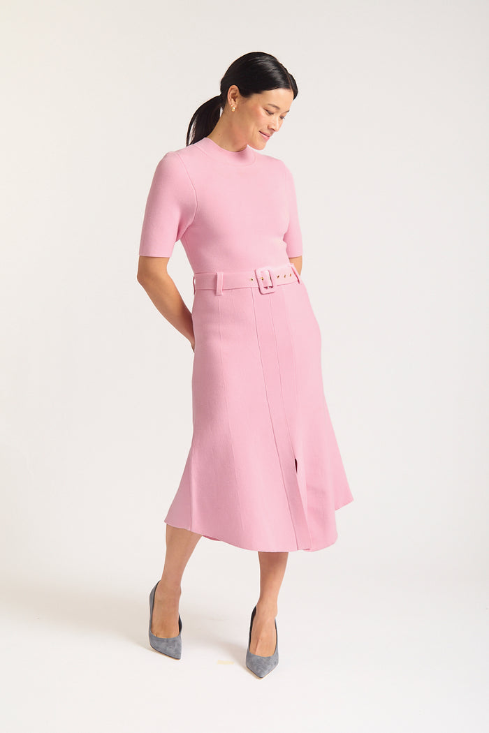Parker Crepe Dress In Pink