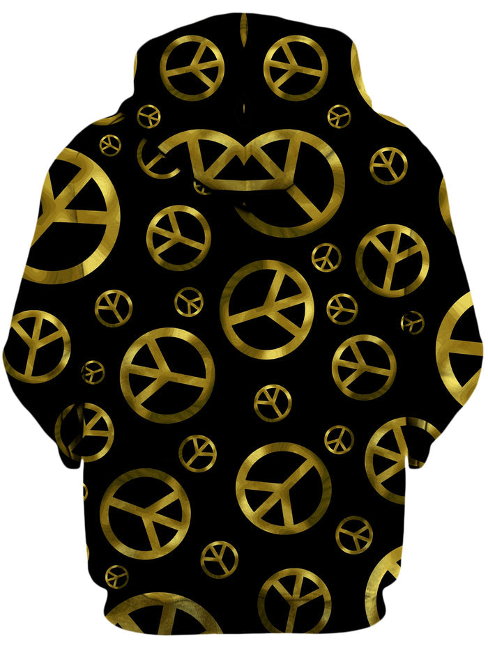 Peace Sign Gold Unisex Hoodie Sartoris Art Epic Hoodie