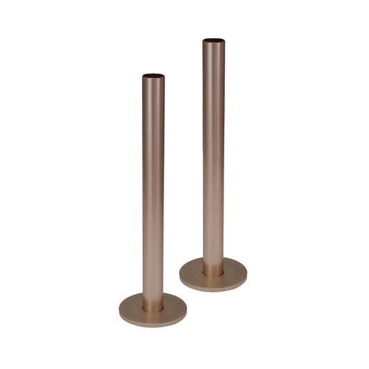 Pipe and Flanges for Radiator Valves - Brushed Bronze Radiator/Towel Warmer Accessories JTP