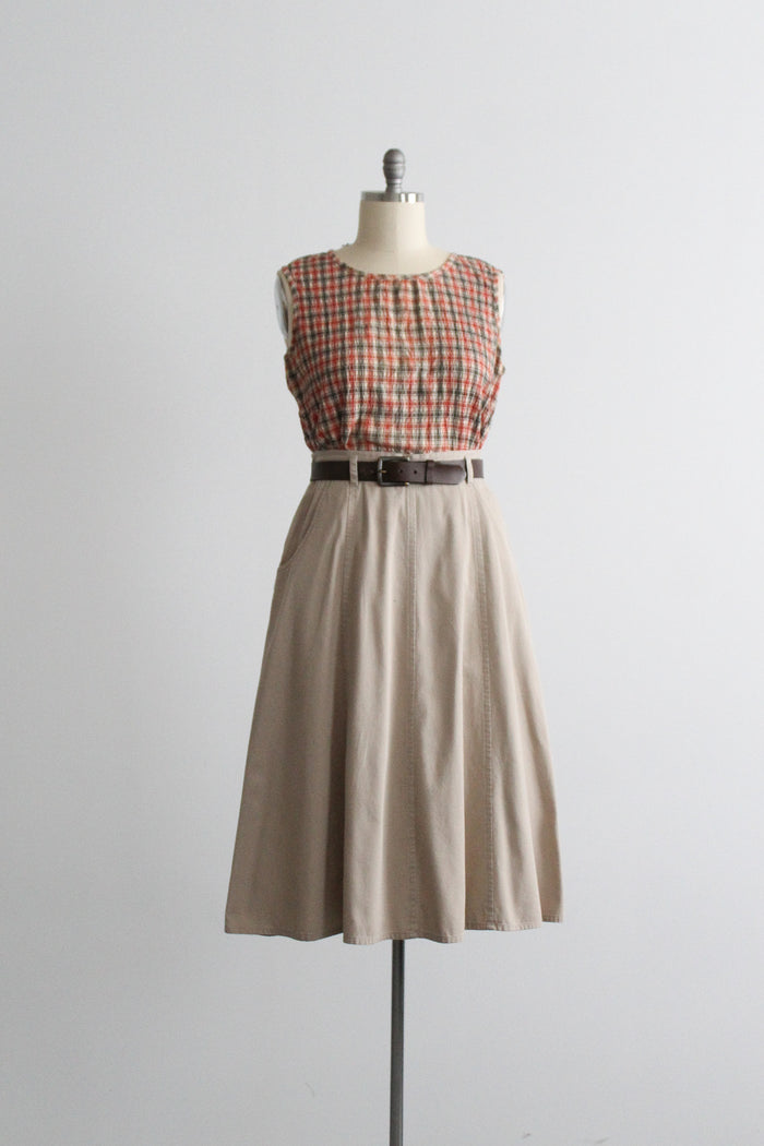 plaid cotton tank