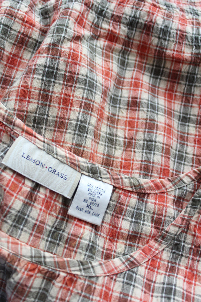plaid cotton tank