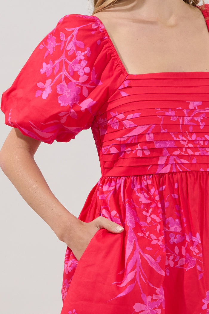 Pleated Mini Dress Primrose