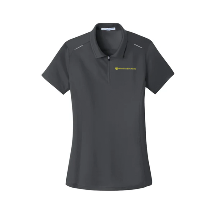 Port Authority® Women's Pinpoint Mesh Zip Polo