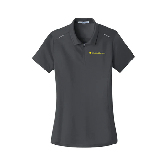 Port Authority® Women's Pinpoint Mesh Zip Polo