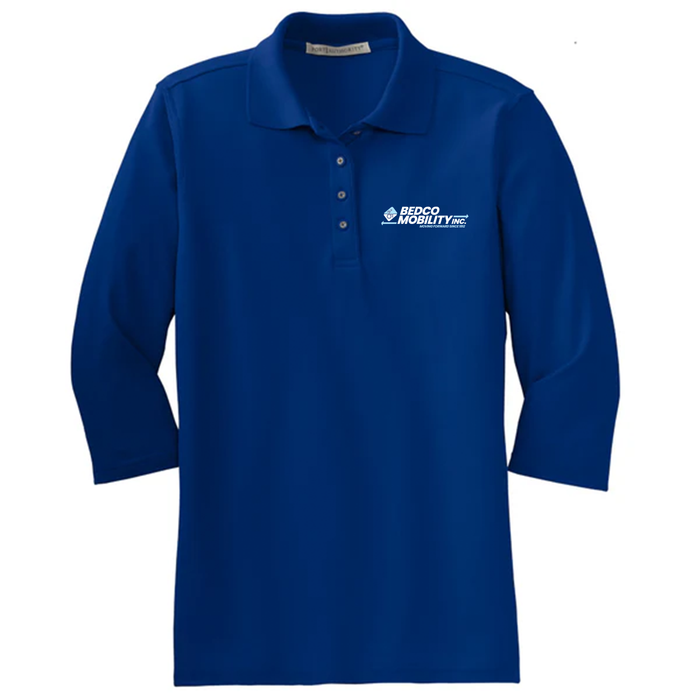 Port Authority® Women's Silk Touch™ 3/4-Sleeve Polo, Printed