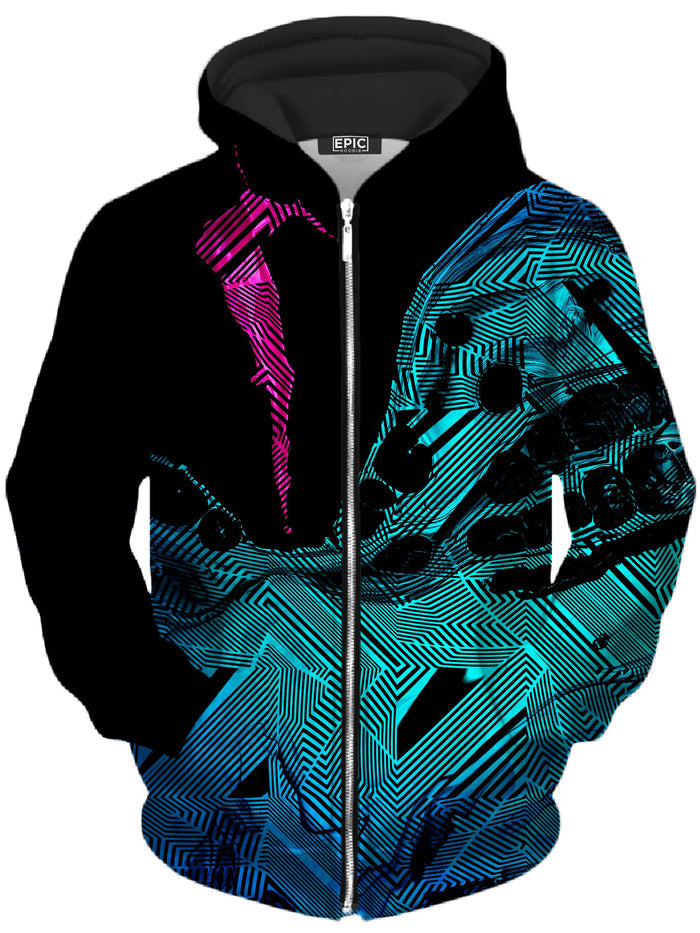 Primordial Flow Pink Unisex Zip-Up Hoodie Noctum X Truth Epic Hoodie
