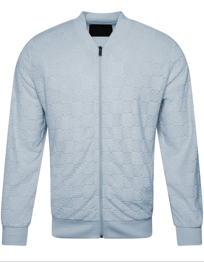 Print Textured Bomber Jacket