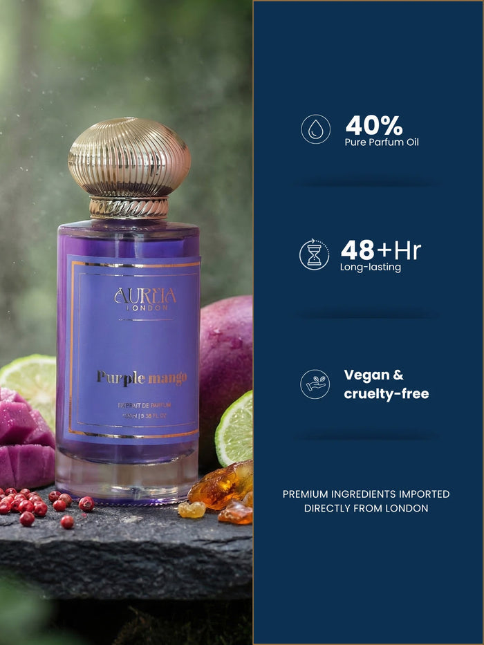 Purple Mango By Aureia London | 48 Hours Long Lasting Extrait de Parfum
