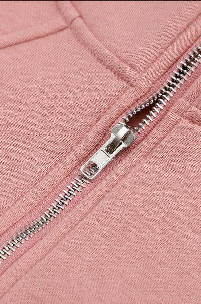 Quarter Zip Brown Hoodie - Intimate Whispers