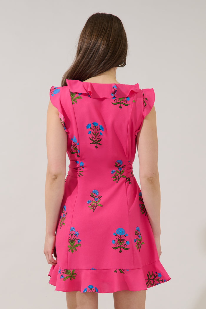 Radiant Ruffle Wrap Dress Genora Floral