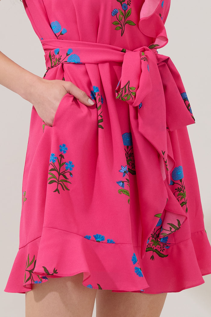 Radiant Ruffle Wrap Dress Genora Floral