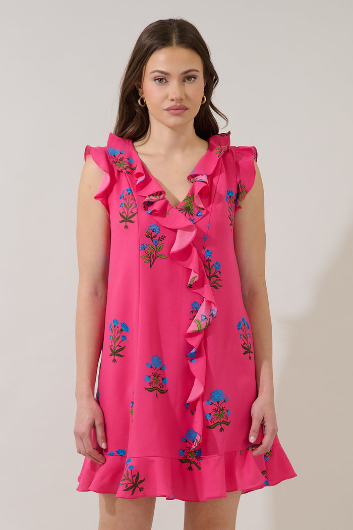 Radiant Ruffle Wrap Dress Genora Floral