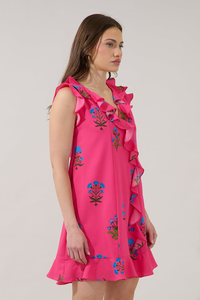 Radiant Ruffle Wrap Dress Genora Floral