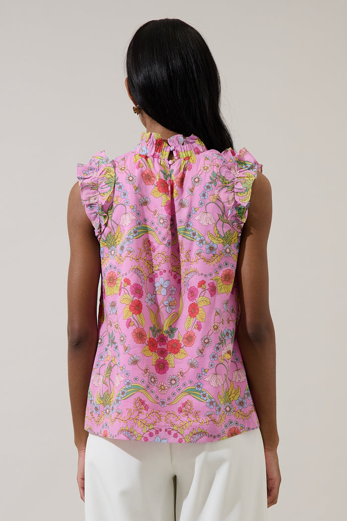 Ramsie Floral Zoie Ruffle Top