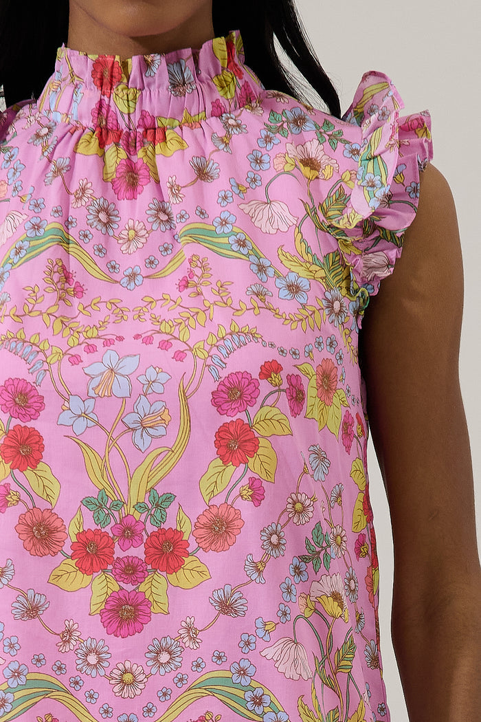 Ramsie Floral Zoie Ruffle Top
