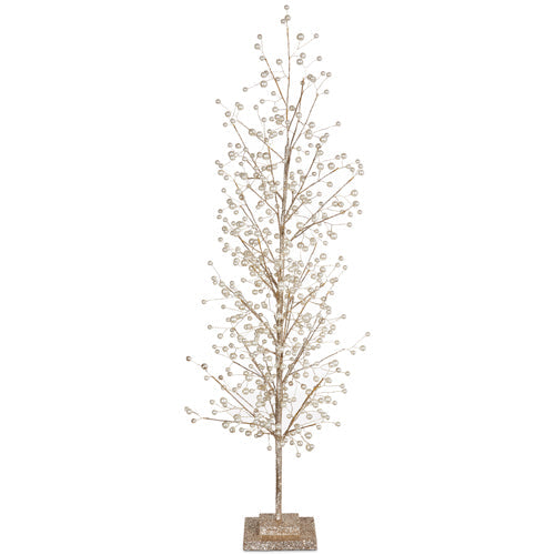 RAZ -  Star of Wonder Glittered Tree with Pearls
