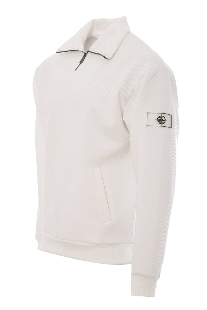 Regent Textured Quarter-Zip Sweatshirt