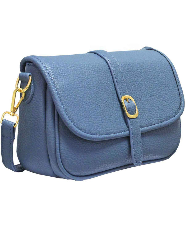 Rhonda Camel Across The Body Handbag - Blue - The Classic Boutique
