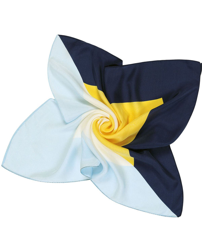 Rita Colour Block Patterned Ladies Silk Scarf - Image 1 - The Classic Boutique