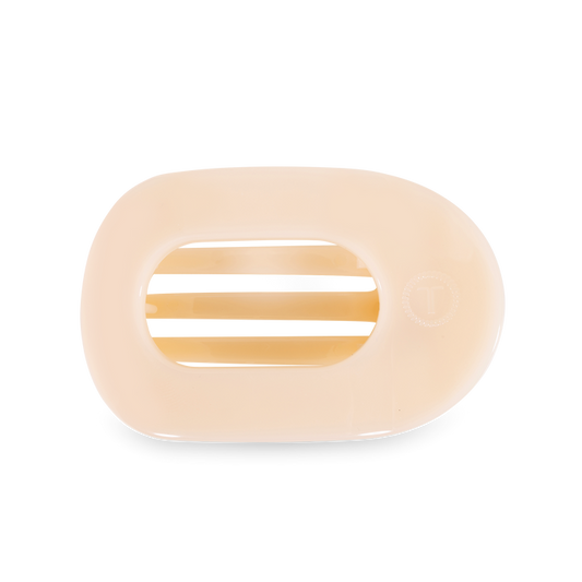 Round Flat Hair Clip | Medium | Almond Beige