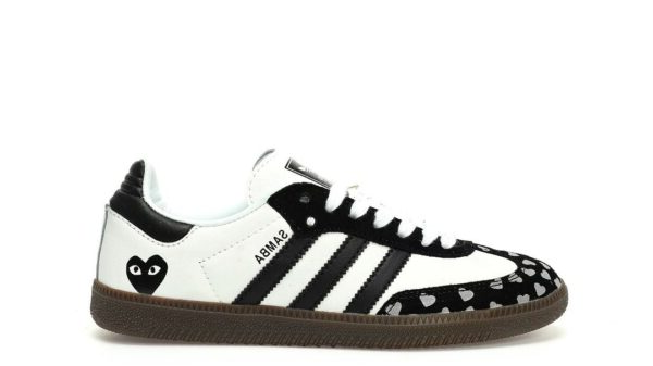 Adidas Samba Heart Print Unisex Shoes Black & White