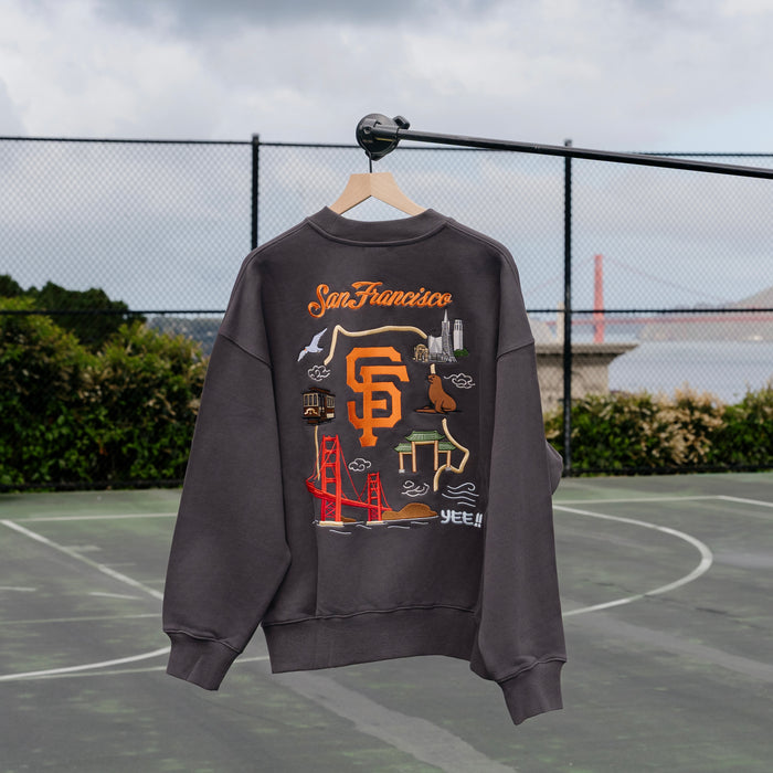 San Francisco Sukajan Embroidered Crewneck Sweater