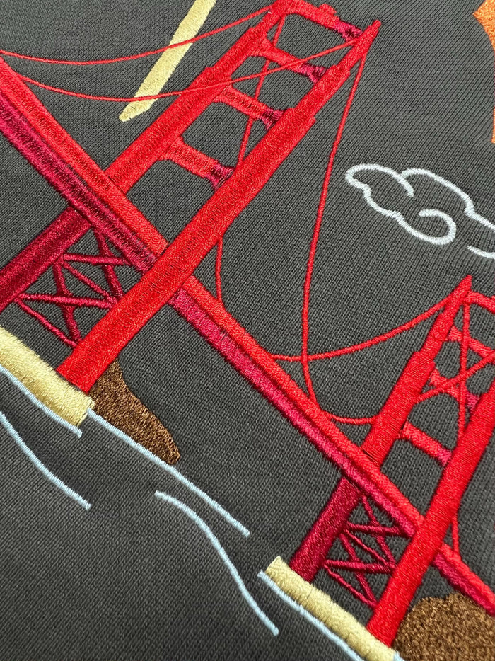 San Francisco Sukajan Embroidered Crewneck Sweater