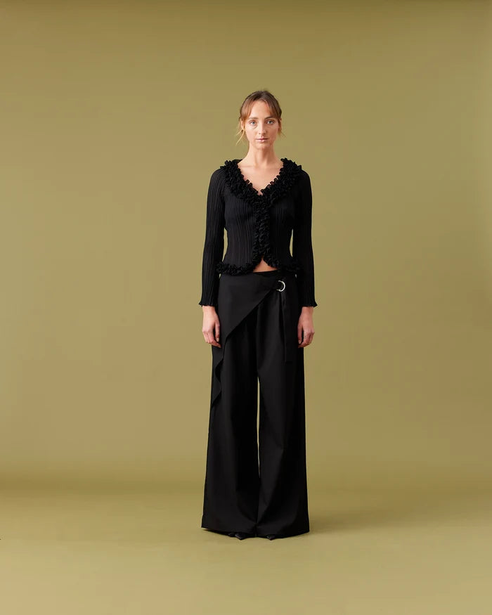 SASHA WRAP PANT BLACK