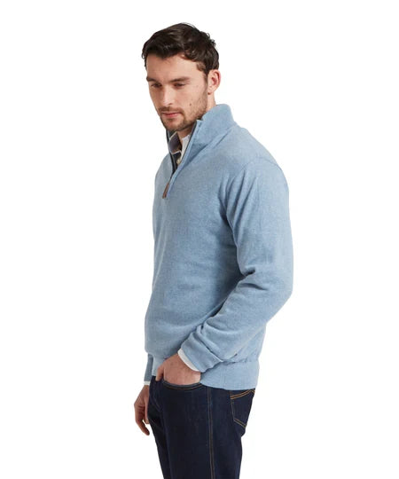 Schoffel Porthmeor Pima Cotton Quarter Zip Jumper