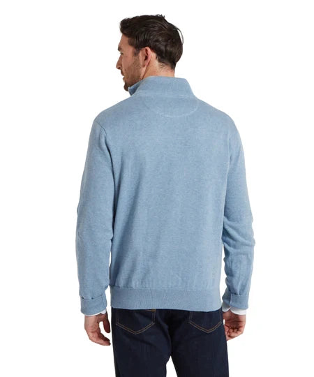 Schoffel Porthmeor Pima Cotton Quarter Zip Jumper