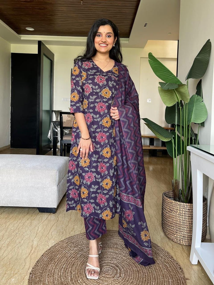 Shaya Violet Angrakha Set