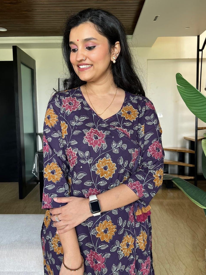 Shaya Violet Angrakha Set