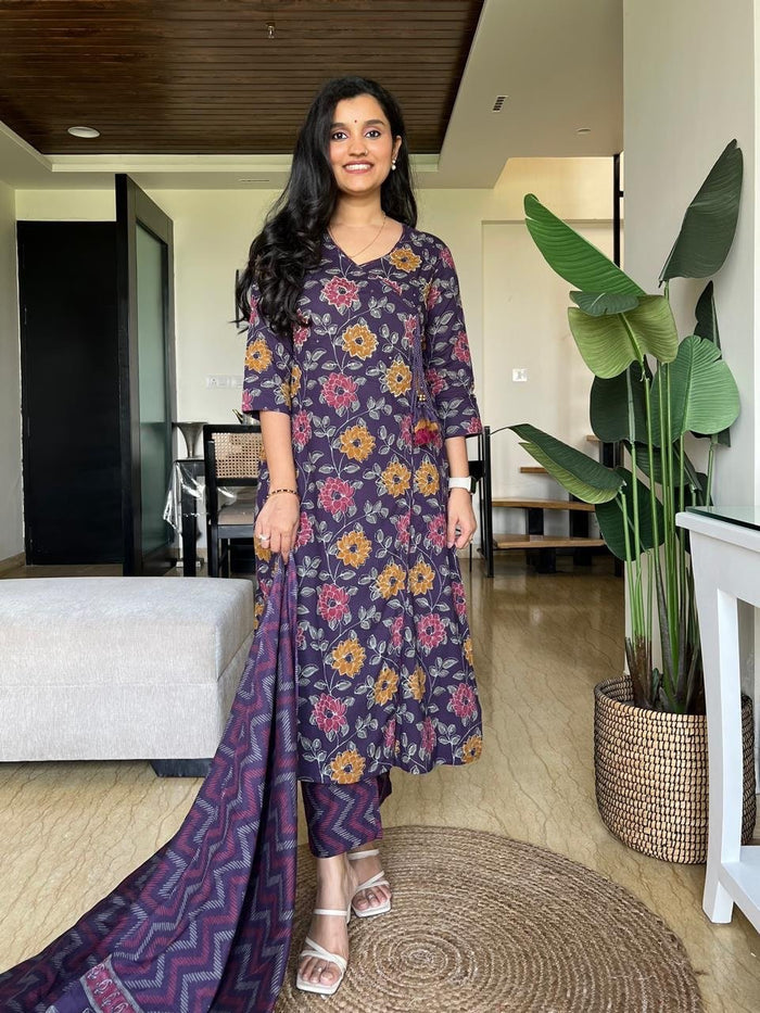 Shaya Violet Angrakha Set