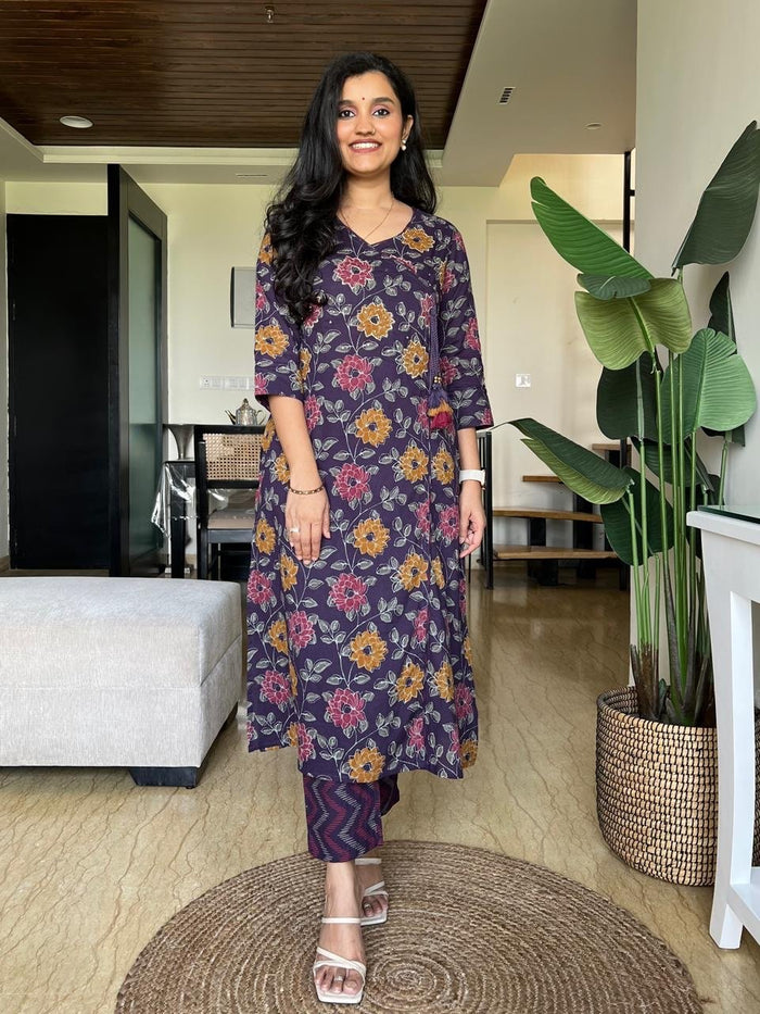 Shaya Violet Angrakha Set