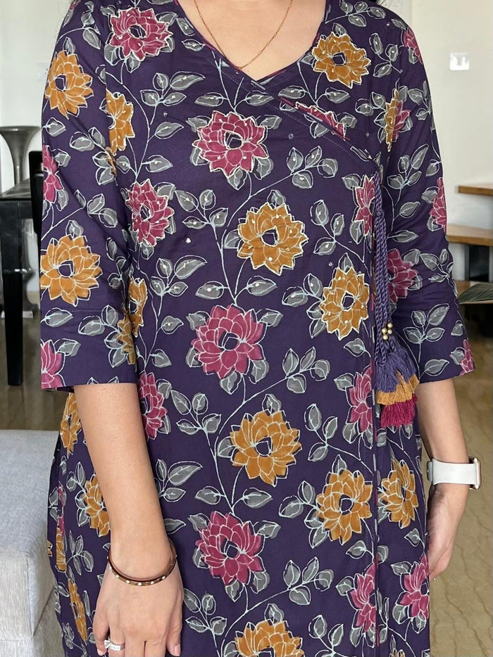 Shaya Violet Angrakha Set