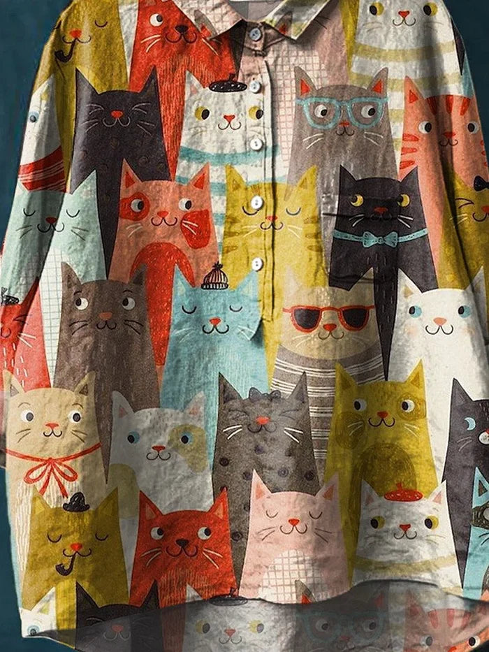 SHEENA™ - Cat Art Shirt
