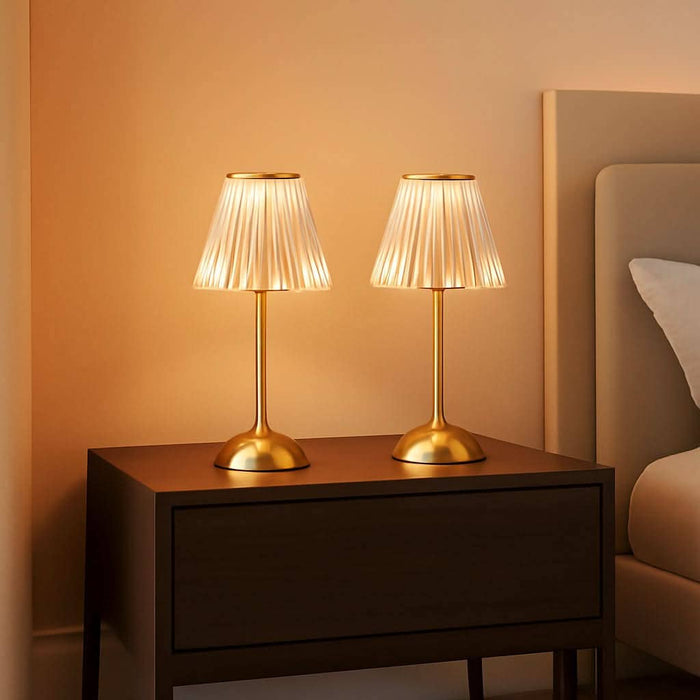 ShipItFurniture - Gold Rechargeable Battery Cordless Table Lamp Pack
