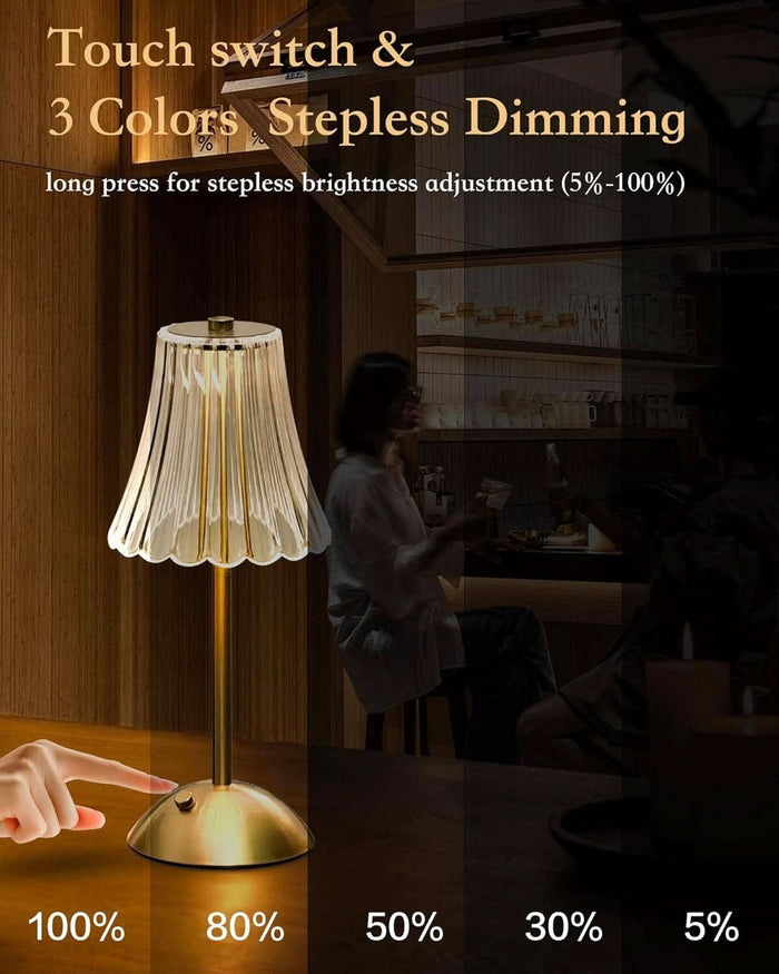 ShipItFurniture - Gold Rechargeable Battery Cordless Table Lamp Pack