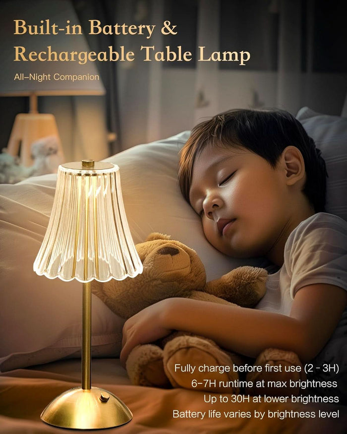 ShipItFurniture - Gold Rechargeable Battery Cordless Table Lamp Pack