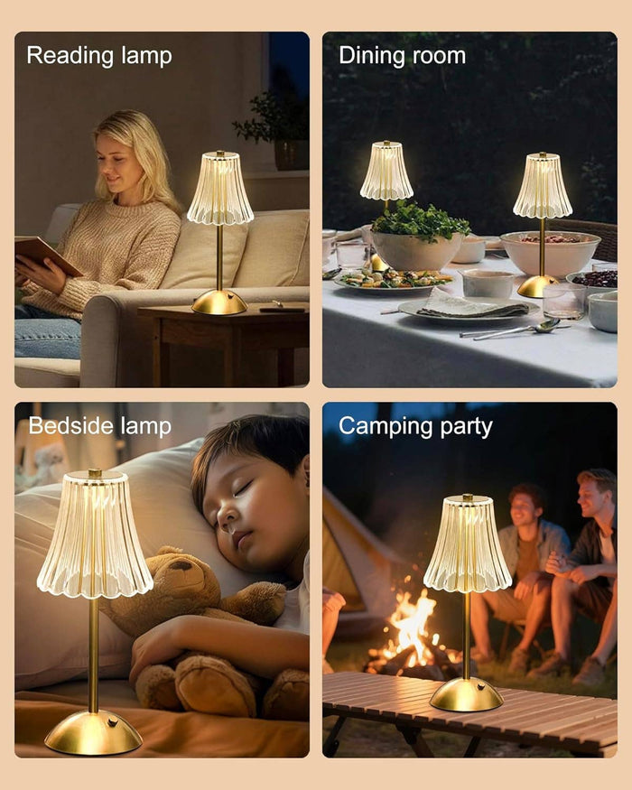ShipItFurniture - Gold Rechargeable Battery Cordless Table Lamp Pack