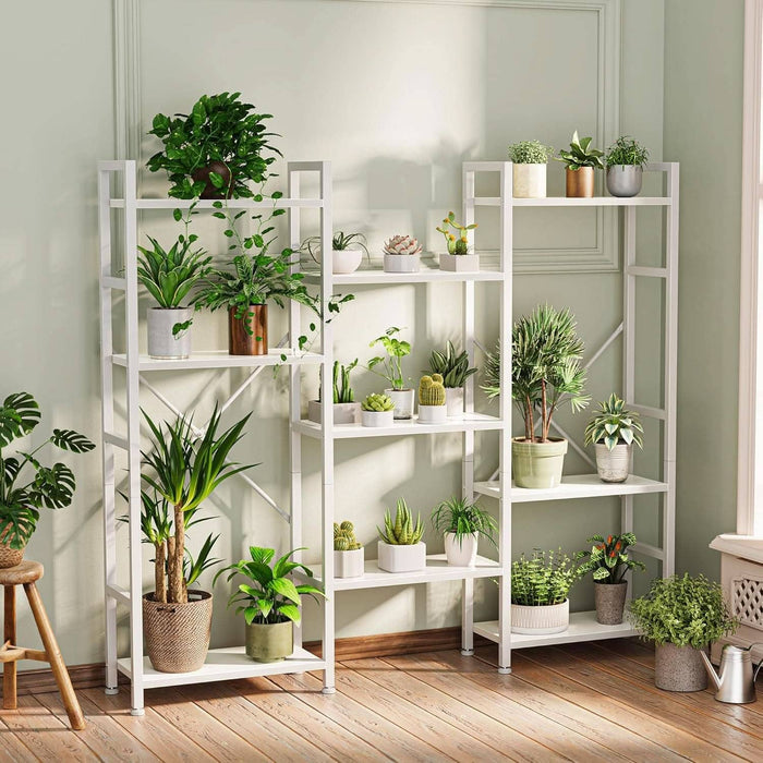 ShipItFurniture - White 11 Shelf Open Display Bookcase For Home Office