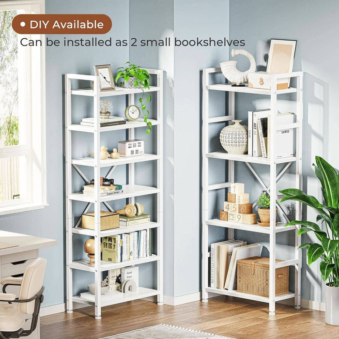ShipItFurniture - White 11 Shelf Open Display Bookcase For Home Office