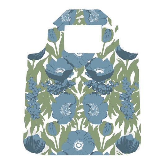 Shopping Bag Icelandic Poppies Blue blu Reusable