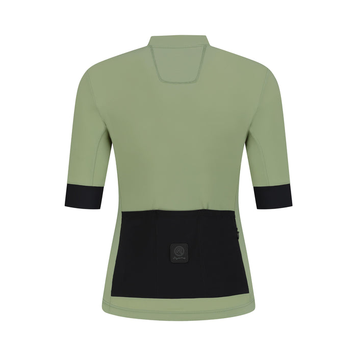 Rogelli Signature fietsshirt dames groen korte mouw achterkant.
